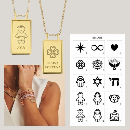 Pingente Placa Vertical