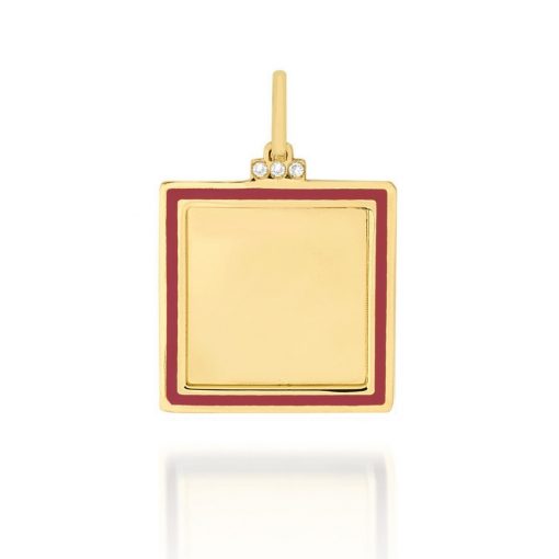 Pingente Moldura G – Vermelho