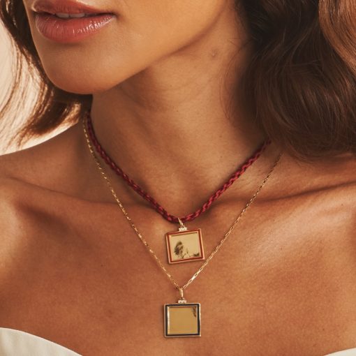 Pingente Moldura G – Vermelho