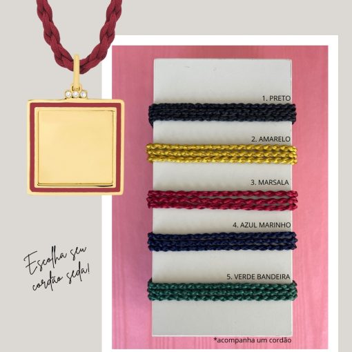 Pingente Moldura G – Vermelho