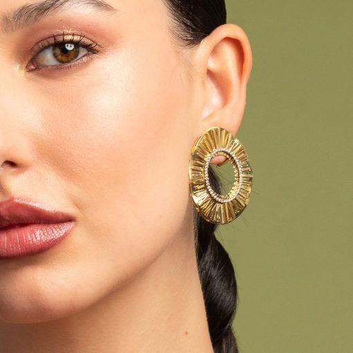 ARGOLA EXPLOSÃO OVAL GRANDE BRILHANTES