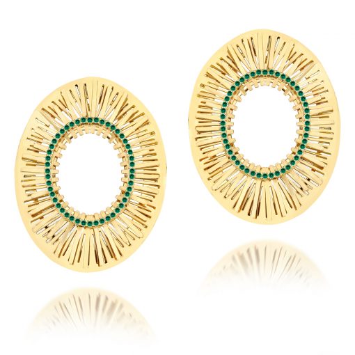 ARGOLA EXPLOSÃO OVAL GRANDE             ESMERALDAS