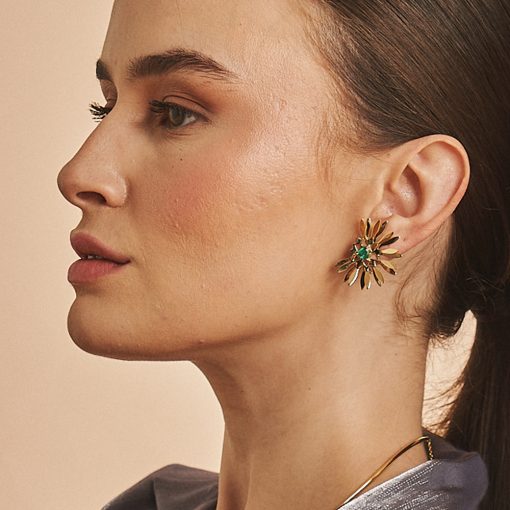 BRINCO MANDALA MEIA LUA CASUAL 3D