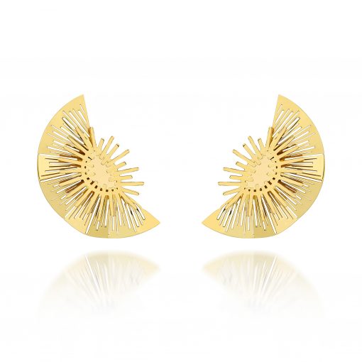 BRINCO EXPLOSÃO MEIA LUA                     OURO AMARELO